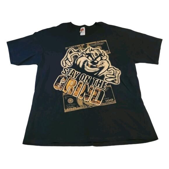 Looney Tunes Tazmanian Devil “Stay On The Grind” Graphic T-Shirt Men’s XL Black - Picture 1 of 8